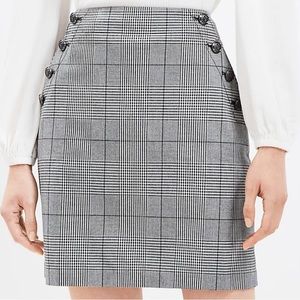 BNWT. Loft Plaid Mariner Pocket Skirt